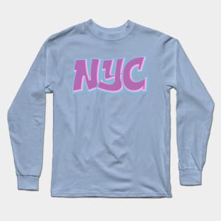 NYC (Pink/Ultra Blue) Long Sleeve T-Shirt